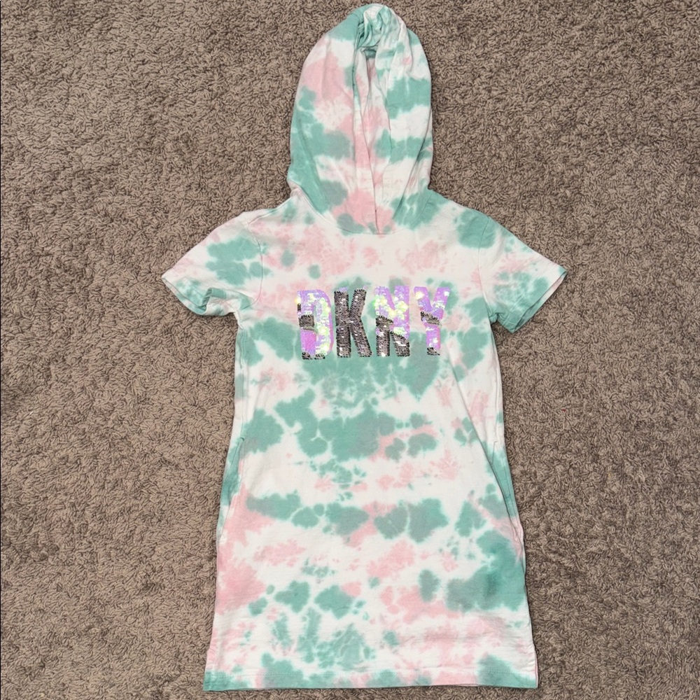 DKNY Pastel Tie-Dye shirt dress